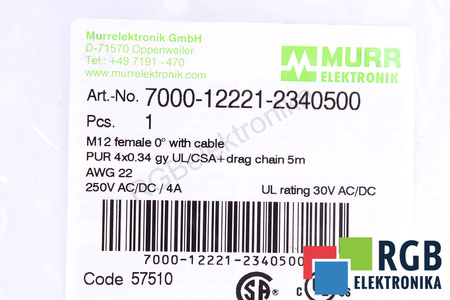 CAVO 7000-12221-2340500 MURR ELEKTRONIK 5M