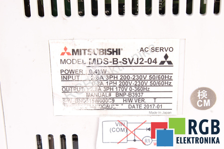 MDS-B-SVJ2-04 MITSUBISHI ELECTRIC SERVO DRIVE UNIT