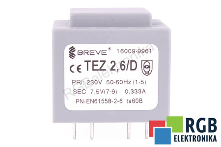 TEZ2.6/D/7.5V BREVE-TUFVASSONS TEZ2.6/D