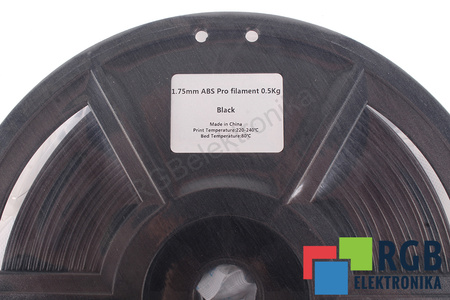 1,75MM ABS PRO FILAMENT 0.5KG BLACK FLASHFORGE DIMENSIONE ESTERNA DELLA BOBINA 180MM, DIMENSIONE INTERNA DELLA BOBINA 50MM, LARGHEZZA DELLA BOBINA 45MM