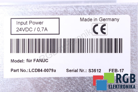 84-0079 RICAMBIO PER FANUC SERIE 6BT 11M 11T 6B 0 0T 3MB 11 15-M 6T 6M 0M MONITOR LCD