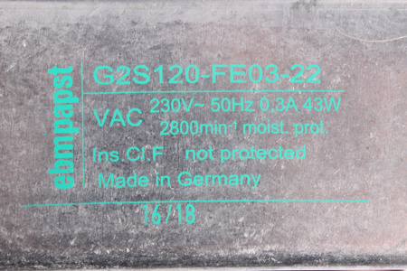 G2S120-FE03-22 EBM PAPST 230V, 0.3A, 1-F VENTILATORE