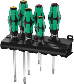 ASSORTIMENTO DI GIRAVITE KRAFTFORM PLUS LASERTIP + SUPPORTO, 6 PEZZI 05105650001 WERA 334/6