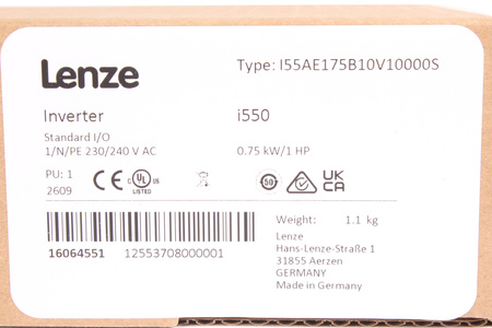 I55AE175B10V10000S LENZE 16064551 I550-C0.75/230-1