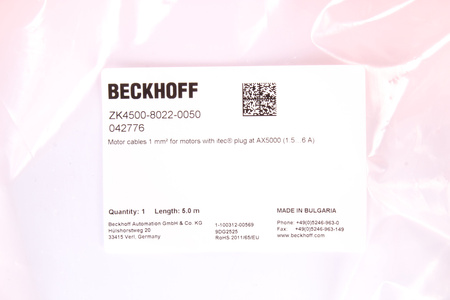 CAVO ZK4500-8022-0050 BECKHOFF 5M