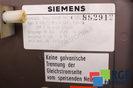 6RA2120-6DS20-0B SIEMENS SIMOREG D460/35
