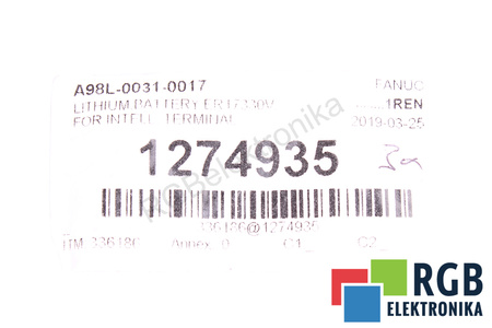 A98L-0031-0017 FANUC A13B-0172-K010 3.6V BATTERIA