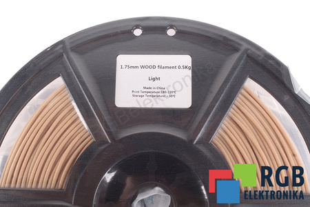 1,75MM WOOD FILAMENT 0.5KG LIGHT FLASHFORGE DIMENSIONE ESTERNA DELLA BOBINA 180MM, DIMENSIONE INTERNA DELLA BOBINA 50MM, LARGHEZZA DELLA BOBINA 45MM