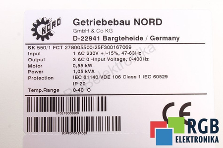 SK550/1 NORD FCT278005500/25F300167069 VECTOR MC