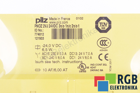 PNOZ 2VJ PILZ 774012 RELE DI SICUREZZA