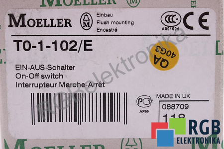 T0-1-102/E MOELLER ART.NO. 088709 SEZIONATORE