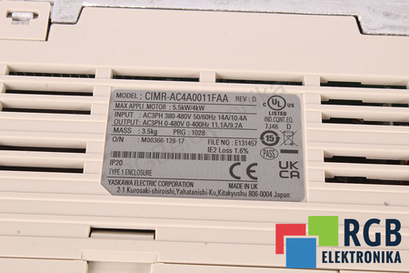 CIMR-AC4A0011FAA YASKAWA A1000