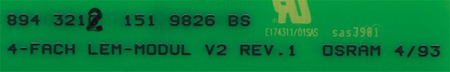 8943212151 OSRAM 9826 4-FACH LEM-MODUL V2 REV.1