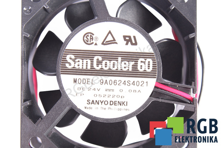 9A0624S4021 SANYO DENKI 60X60X25MM, 24V VENTILATORE