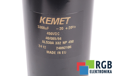 CONDENSATORE ALS30A332NP450 KEMET 3300UF, 450V, 76MM, 145MM