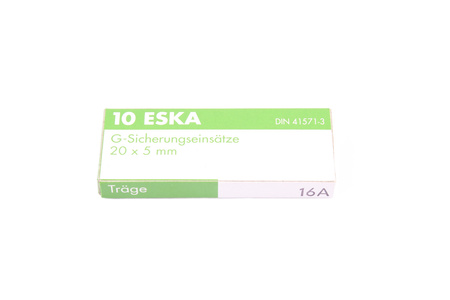 FUSIBILE RITARDATO 522.030 ESKA ZKT-16A/250V 250V, 16A, 5X20MM, 10PCS