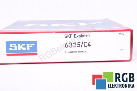 6315/C4 SKF 9000RPM, 5600RPM, 75X160X37 119KN, 76.5KN CUSCINETTO
