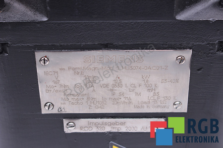 1HU3074-0AC01-Z Z:G42 SIEMENS DC SERVOMOTOR 1HU3