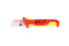 COLTELLO SPELLACAVI CON PATTINO DI GUIDA 9855 KNIPEX 98 55 180X46X26MM 38MM