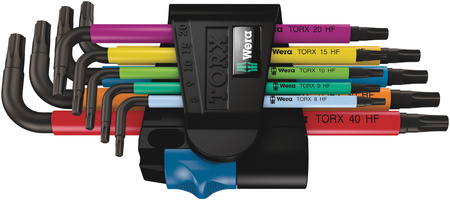 ASSORTIMENTO DI CHIAVI A L TORX CON RITEGNO VITE, 9 PEZZI 05024179001 WERA 967/9 TORX MULTICOLOUR HF 1