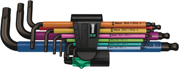 ASSORTIMENTO DI CHIAVI A L, METRICHE, BLACKLASER, 9 PEZZI 05022089001 WERA 950/9 HEX-PLUS