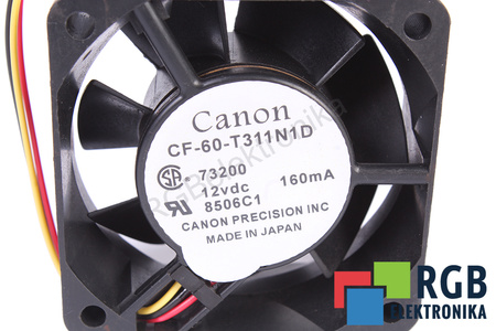 CF-60-T311N1D 12VDC CANON 60X60X25MM, 12V, 0.16A VENTILATORE