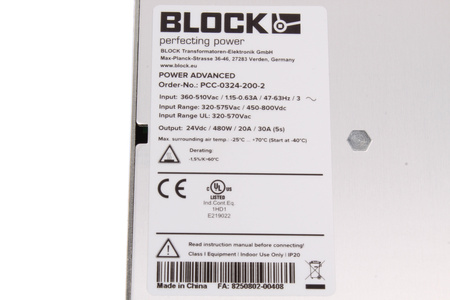 PCC-0324-200-2 BLOCK POWER COMPACT ALIMENTATORE A COMMUTAZIONE (SMPS)