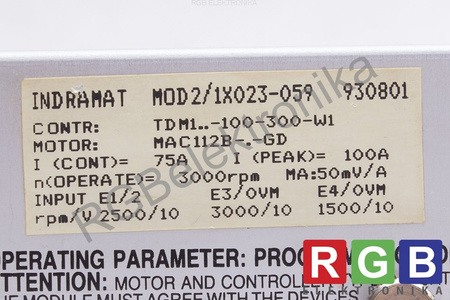 MOD 2/1X023-059 INDRAMAT