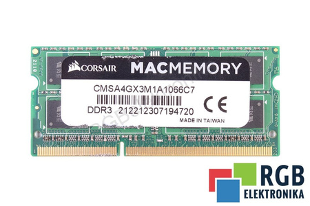CMSA4GX3M1A1066C7 CORSAIR SODIMM DDR3 4GB 1066MHZ