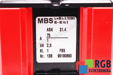 ASK31.4 MBS 75A 1A 2.5VA TRASFORMATORE DI CORRENTE