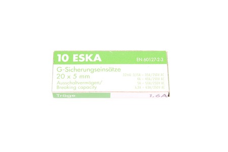 FUSIBILE RITARDATO 522.519 ESKA ZKT-1.6A 250V, 1.6A, 5X20MM, 10PCS