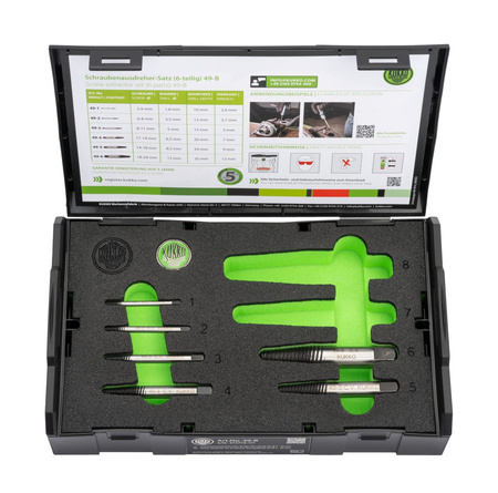 SET DI ESTRATTORI PER VITI O 3-24 MM 49-B KUKKO