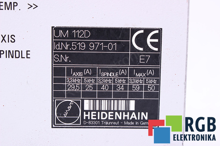 UM112D HEIDENHAIN ID.NR.519971-01
