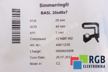 20X40X7 SIMRIT BASL 72NBR902 SIMMERING PARAOLIO
