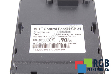 132B0200 DANFOSS VLT CONTROL PANEL LCP31 PANNELLO DI CONTROLLO E COMANDO