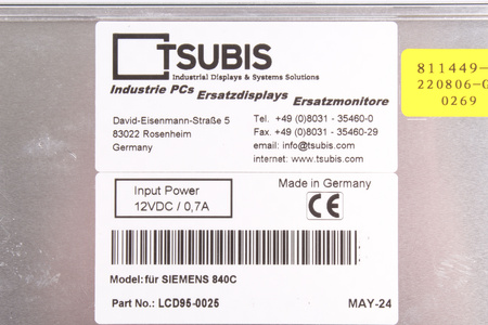 LCD95-0025 PER SINUMERIK 840C LTM09C016K MONITOR LCD SOSTITUTO