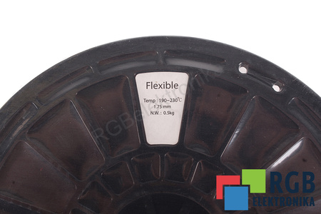 1,75MM ELASTIC FILAMENT 0.5KG WHITE FLASHFORGE DIMENSIONE ESTERNA DELLA BOBINA 180MM, DIMENSIONE INTERNA DELLA BOBINA 50MM, LARGHEZZA DELLA BOBINA 45MM