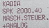 EAU0100022 KADIA SPK 2000.40 MASCH.STEUER.