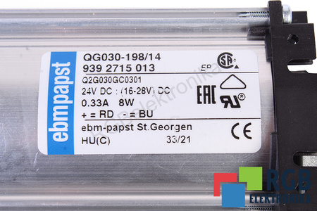 QG030-198/14 EBM PAPST 258X50X47,5MM, 24V VENTILATORE