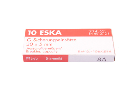 FUSIBILE RAPIDO 520.526 ESKA ZCS-8A 250V, 8A, 5X20MM 10PCS