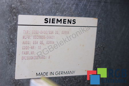 6SC6608-0AA01 SIEMENS SIMODRIVE 660 D380-D430/85A DS.