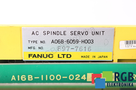 A06B-6059-H003 FANUC AC SPINDLE SERVO UNIT