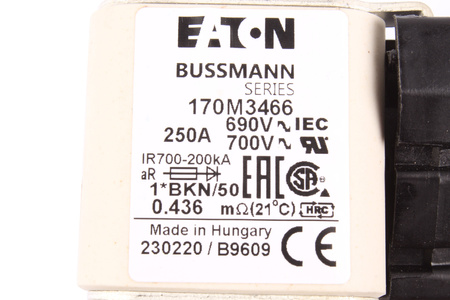 FUSIBILE 170M3466 EATON / BUSSMANN 690V, 250A, 60MM, 50MM