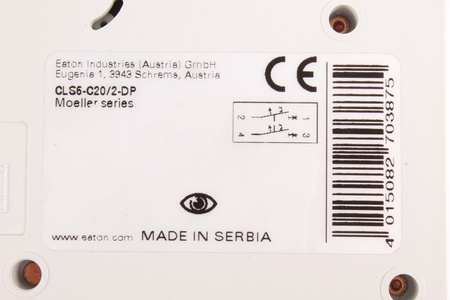 CLS6-C20/2-DP EATON 270387 INTERRUTTORE MAGNETOTERMICO