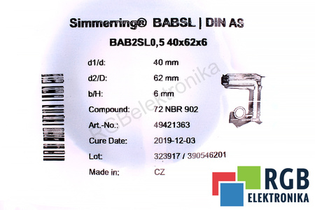 40X62X6 FREUDENBERG BAB2SL05 72NBR902 PARAOLIO