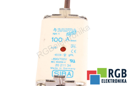 FUSIBILE NH1-100 SIBA 2021134 ULTRARAPID 100A 690/700V