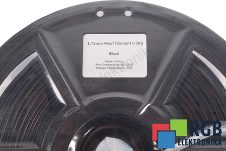 1,75MM PEARL FILAMENT 0.5KG BLACK FLASHFORGE DIMENSIONE ESTERNA DELLA BOBINA 180MM, DIMENSIONE INTERNA DELLA BOBINA 50MM, LARGHEZZA DELLA BOBINA 45MM
