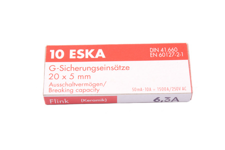 FUSIBILE RAPIDO 520.525 ESKA ZCS-6.3A 250V, 6.3A, 5X20MM, 10PCS