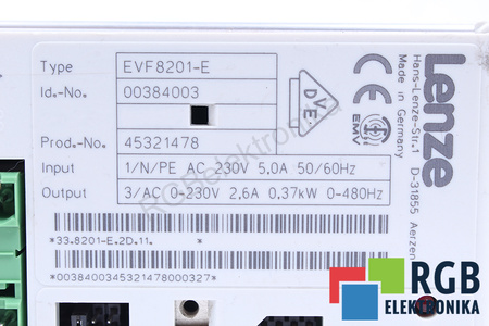 EVF8201-E LENZE ID.-NO. 00384003