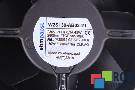 W2S130-AB03-21 EBM PAPST 230V, 0.3A, 150MM, 55MM VENTILATORE